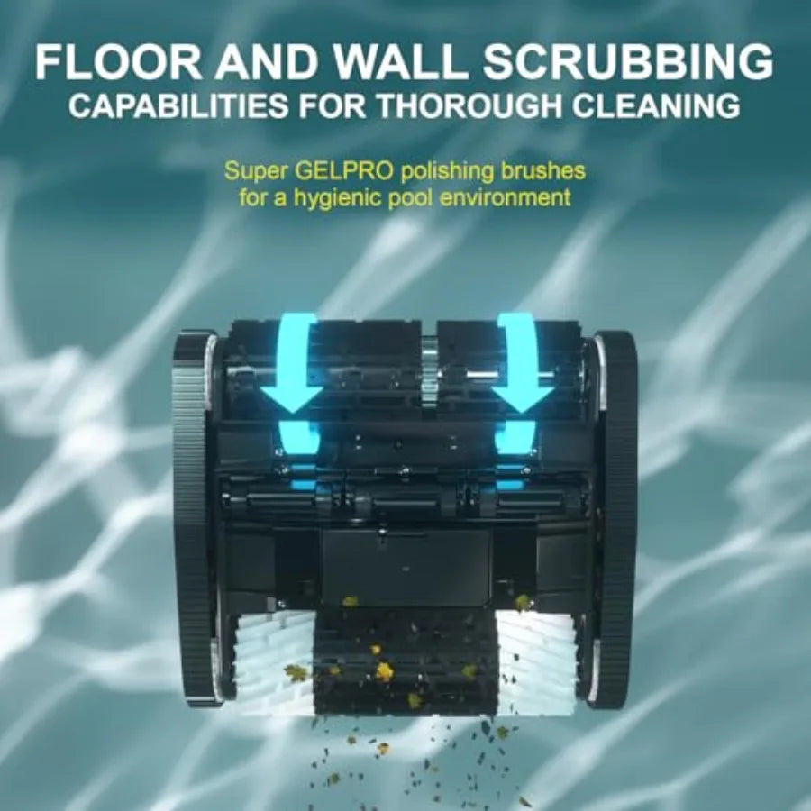 Black Pearl Ultra Robotic Pool Cleaner Battery-Powered Inground Vacuum for Pools Up to 10 Ft Deep Wall Climber 150 Min Runtime