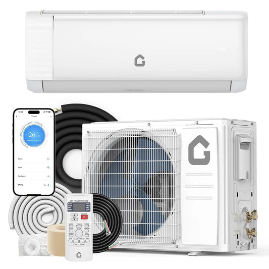High SEER 18.5-22 Inverter Mini Split Air Conditioner Heat Pump – 9000-24000BTU 115V/230V WiFi Remote Easy Installation For Home
