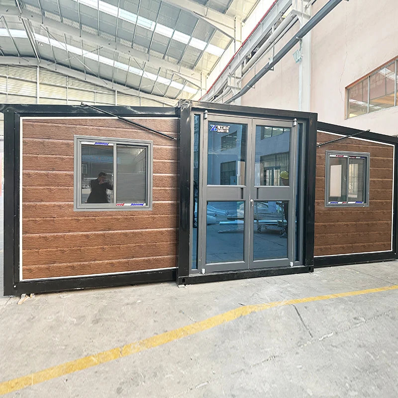 Customizable 20ft Folding Prefab House Expandable Container Home 2 Bedroom Tiny House for Villa Camping Family Living Office Use