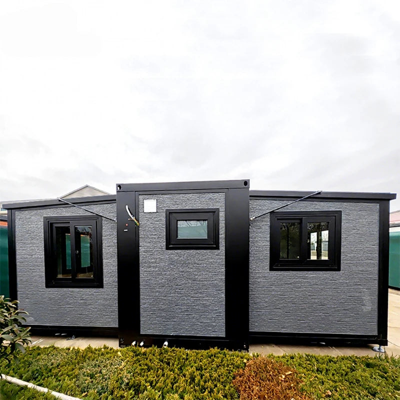 2 3 Bedroom Prefabricated Expandable Container House Prefabricated Steel Frame House Cabins 20ft 40ft Mobile Container Home