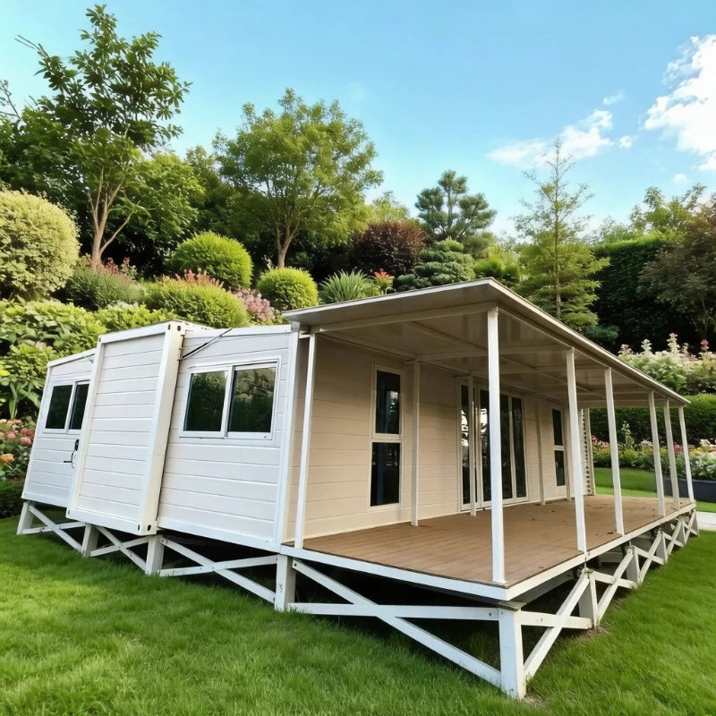 Luxury Tiny Home Expandable Container Houses Garden Greenhouses Mobile Portable House Modern Steel Structure Frame Folding Room