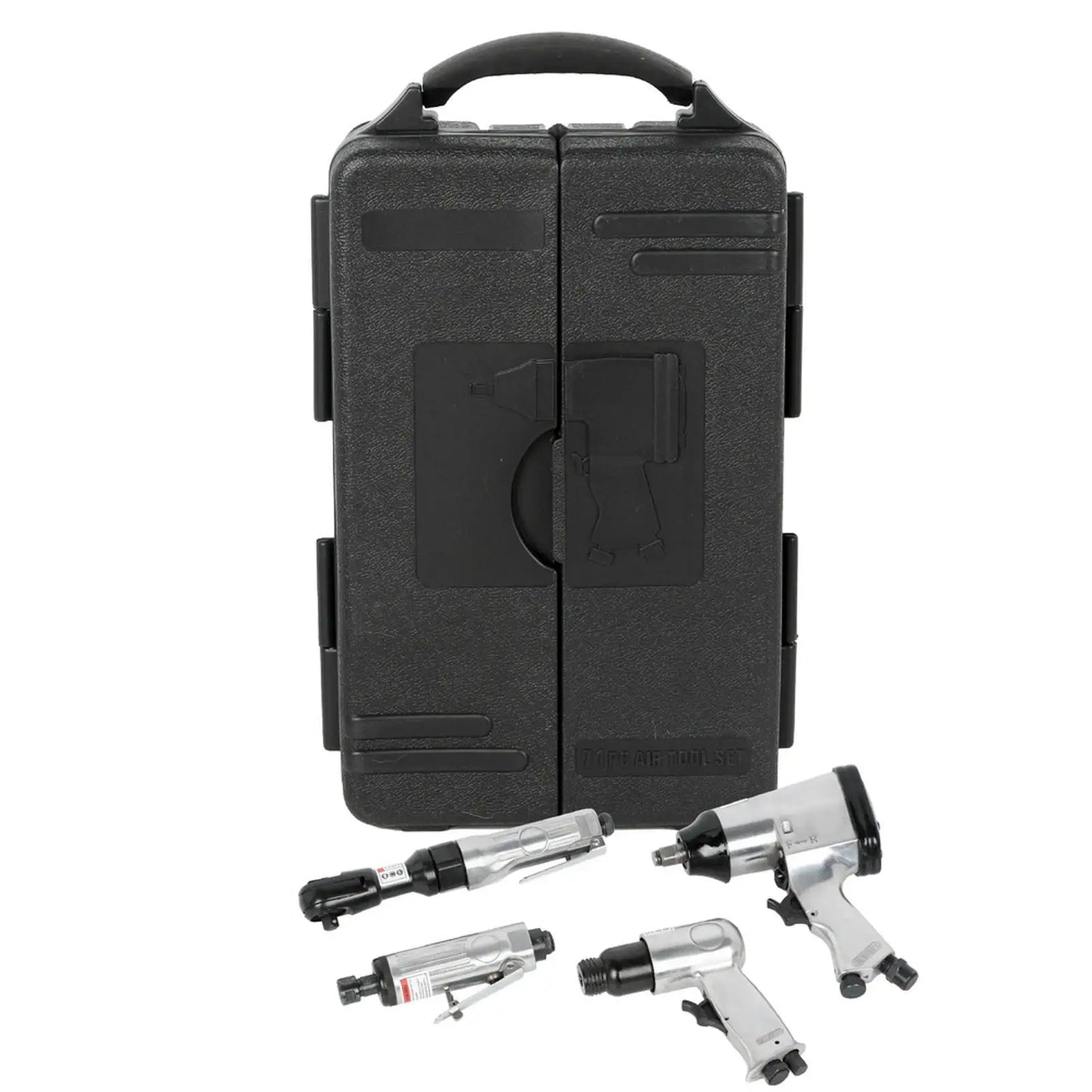 Complete Air Tool Set with Pneumatic Hammer Ratchet and Grinding Kit for Garage Workshop and Vehicle Repair