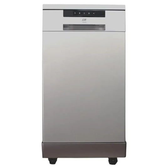 18 Portable Dishwasher with ENERGY STAR Stainless Steel Silver Finish Compact Design for Small Kitchens Energy Efficient Built-