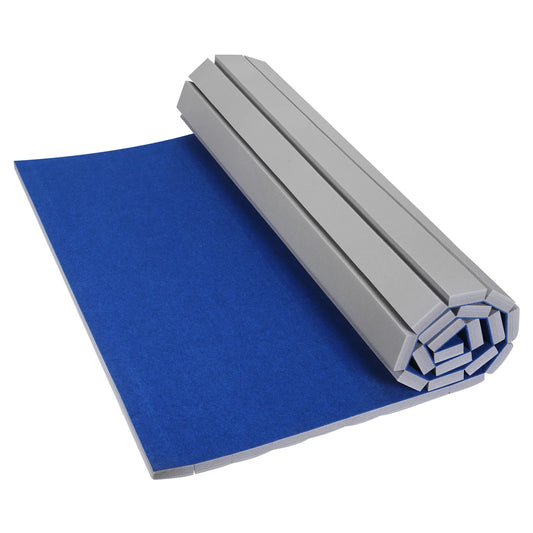 Folding Gymnastics Mat 118.11x70.87x1.57in Roll-Up Carpet Training Floor with Grippy Surface for Pilates Fitness Stretching Yoga