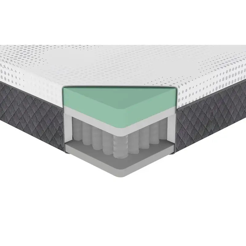 12" Twin Gel-Infused Memory Foam Hybrid Mattress with Plush Foam and Pocket Coils, Comfortable Sleep Mattress in a Box