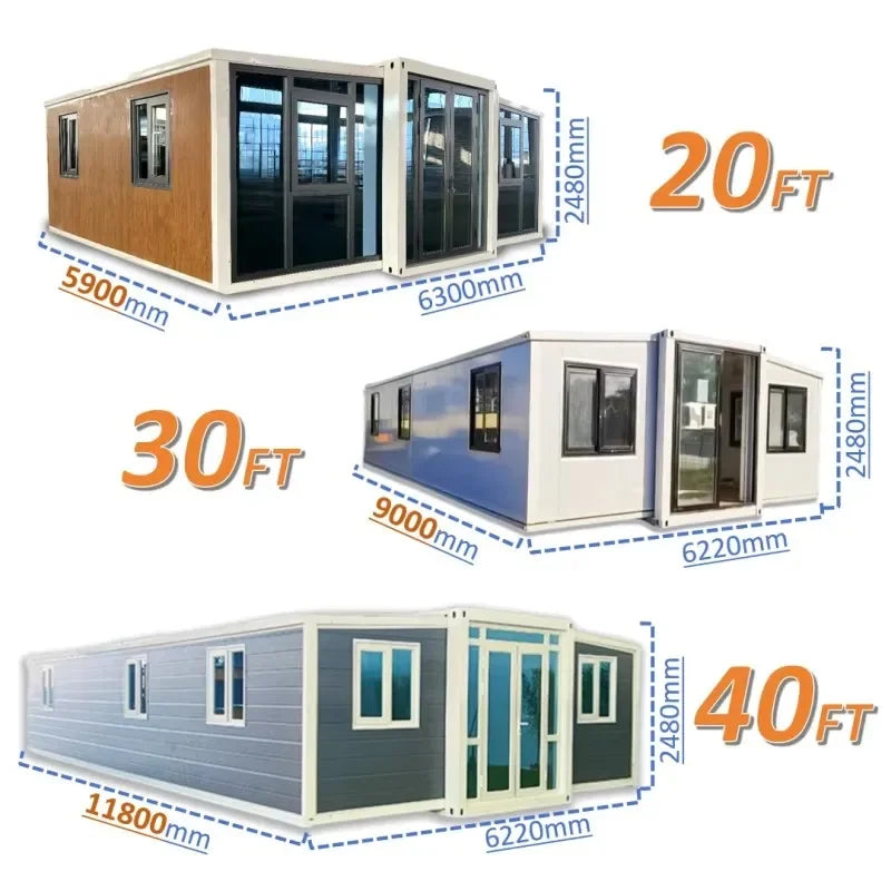 Wholesale Prefab Tiny House Prefab Mobile Expandable Container House 40 Ft 20Ft Luxury Villa For Sale Portable Home 2 3 Bedrooms