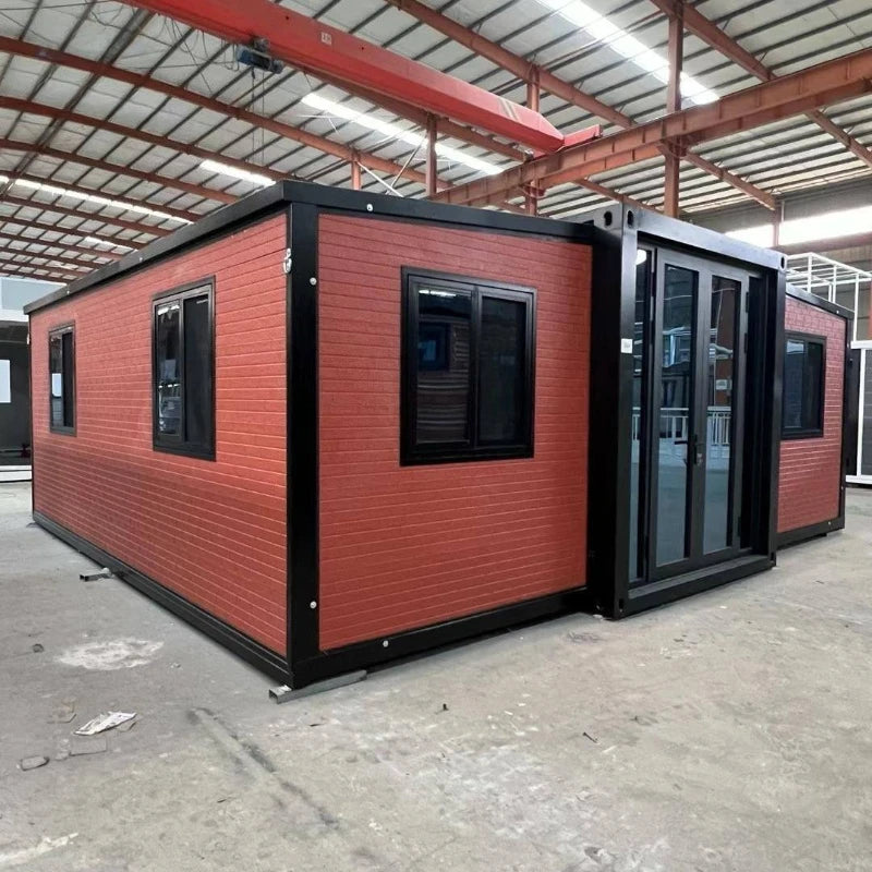 2 3 Bedroom Prefabricated Expandable Container House Prefabricated Steel Frame House Cabins 20ft 40ft Mobile Container Home