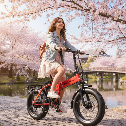 20" Fat tire Foldable Electric Bike,48V 20AH Detachable Battery, Long Range 7-Speed shift Adult Electric Bycicle City Crusier