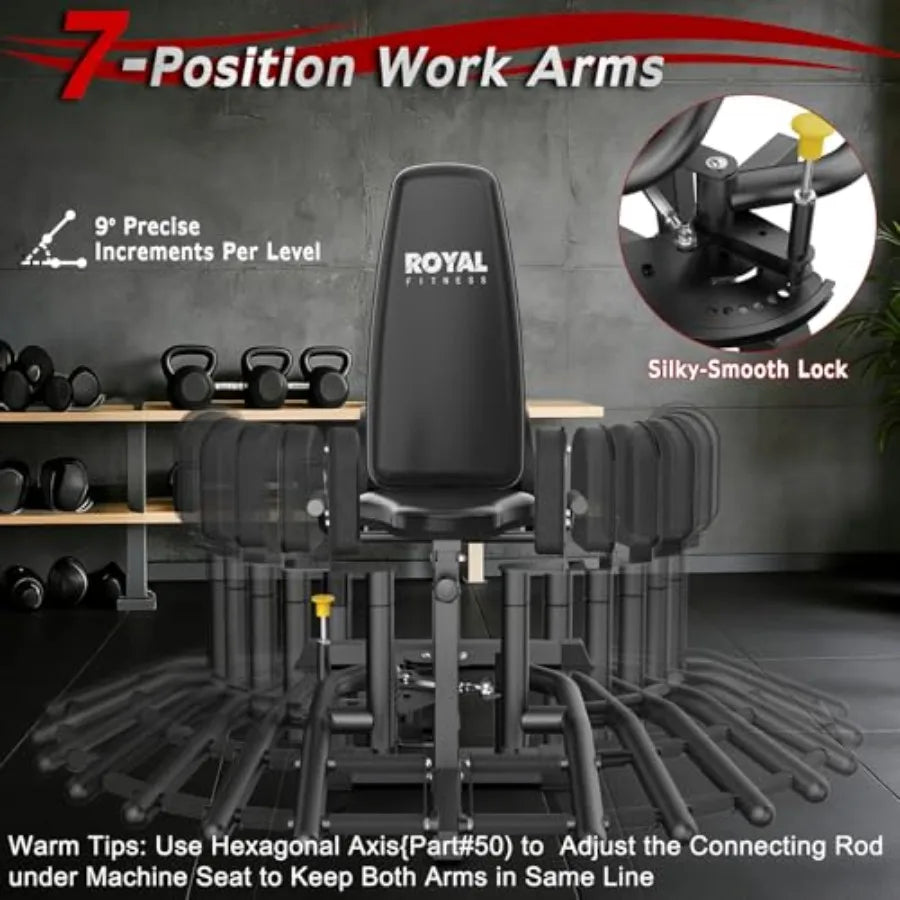 Hip Abductor Adductor Machine for Inner and Outer Thigh Glute Machine for Home Gym Black High-Resistance Strength Training Equi