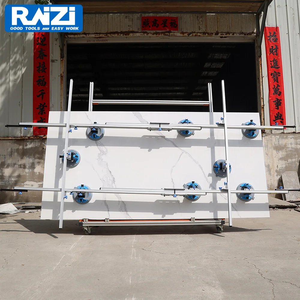 Raizi 3.6m Large Format Tile Carry System with Cross Bar for Porcelain Ceramic Tile Handling Lifter Tools