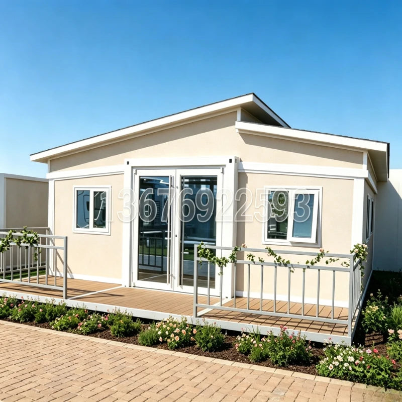 Customized 20ft Mobile Folding Container Home 2 Bedrooms 1 Bathroom Kitchen Prefab House Modern Garden Living Home