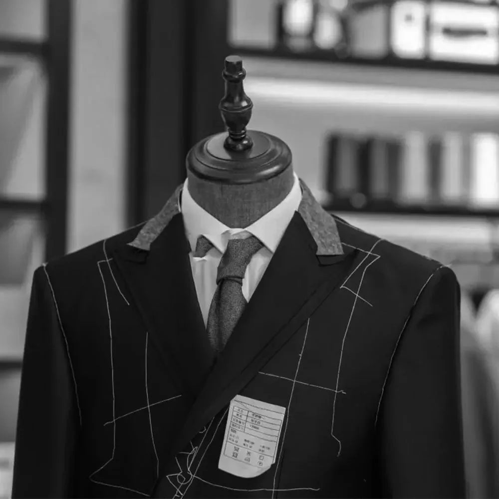 3 Pieces Men's Suit Fashion  Wedding Groom Tuxedos  Groom Tailor Made  (Blazer+Pants+Vest) Full Set Elegant Suit for Men