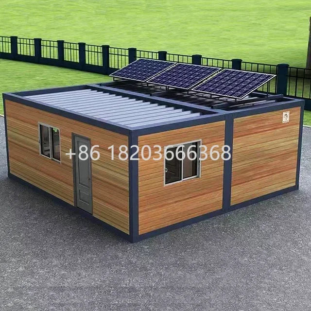 Customized Ready Made Luxury Modular Houses With Bathrooms 20 40 Ft Prefab Container House Wooden Solar-powered Container House