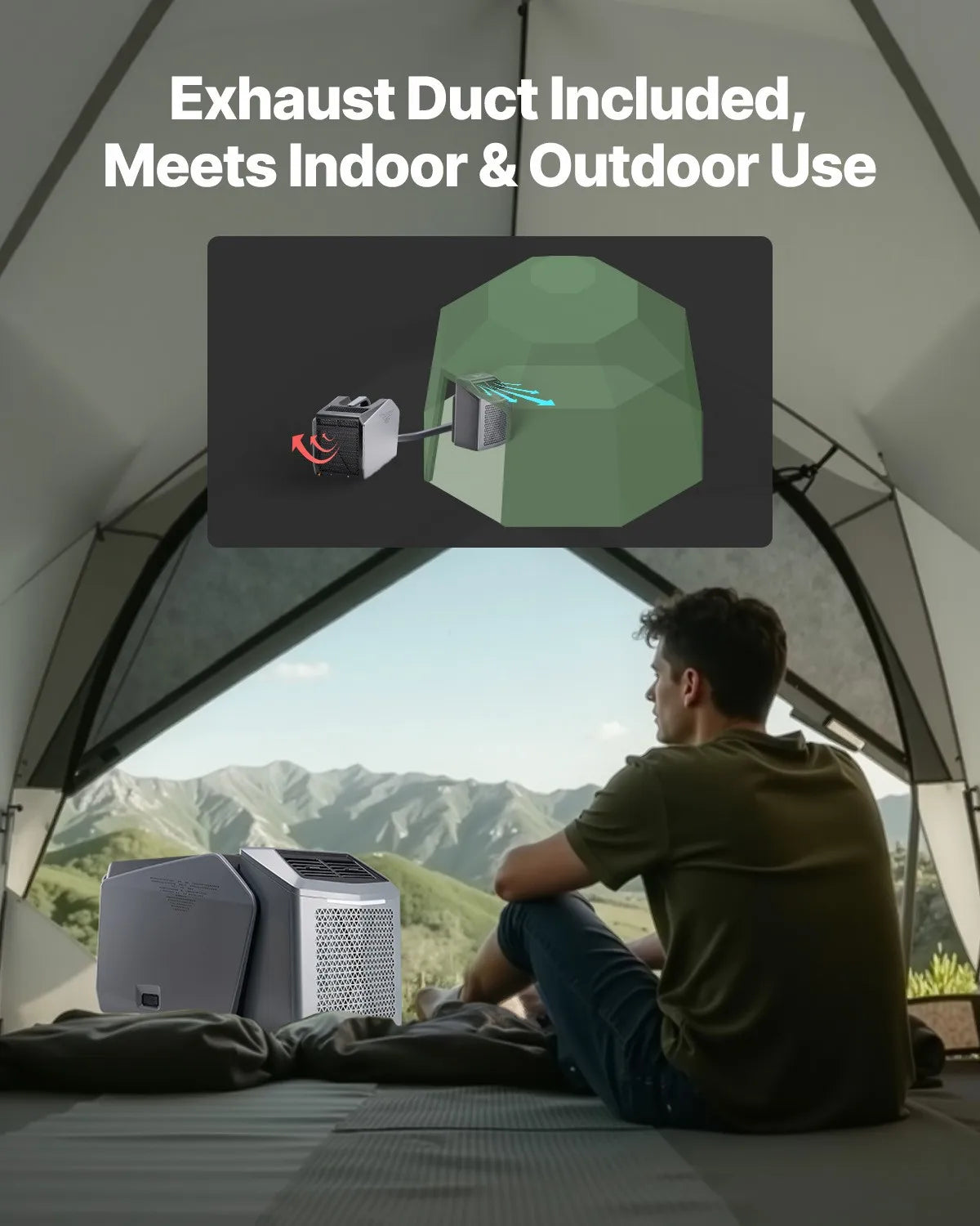 Portable Air Conditioner 5000BTU Tent Air Conditioning AC/DC for Camping