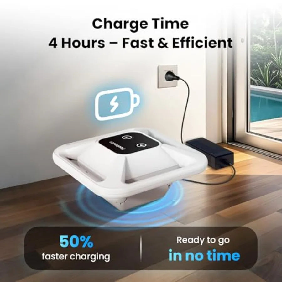 Chasing Hydro 4 Cordless Pool Vacuum for Inground Pools 210-Min Battery Pool Robot for Floor Wall Waterline Cleaning Smart App
