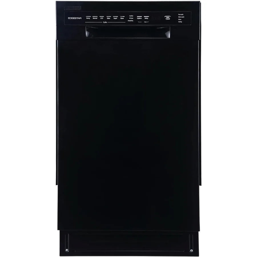 18 Inch Wide 8 Place Setting Built-In Dishwasher in Stainless Steel with Sleek Design and Energy Efficient Performance