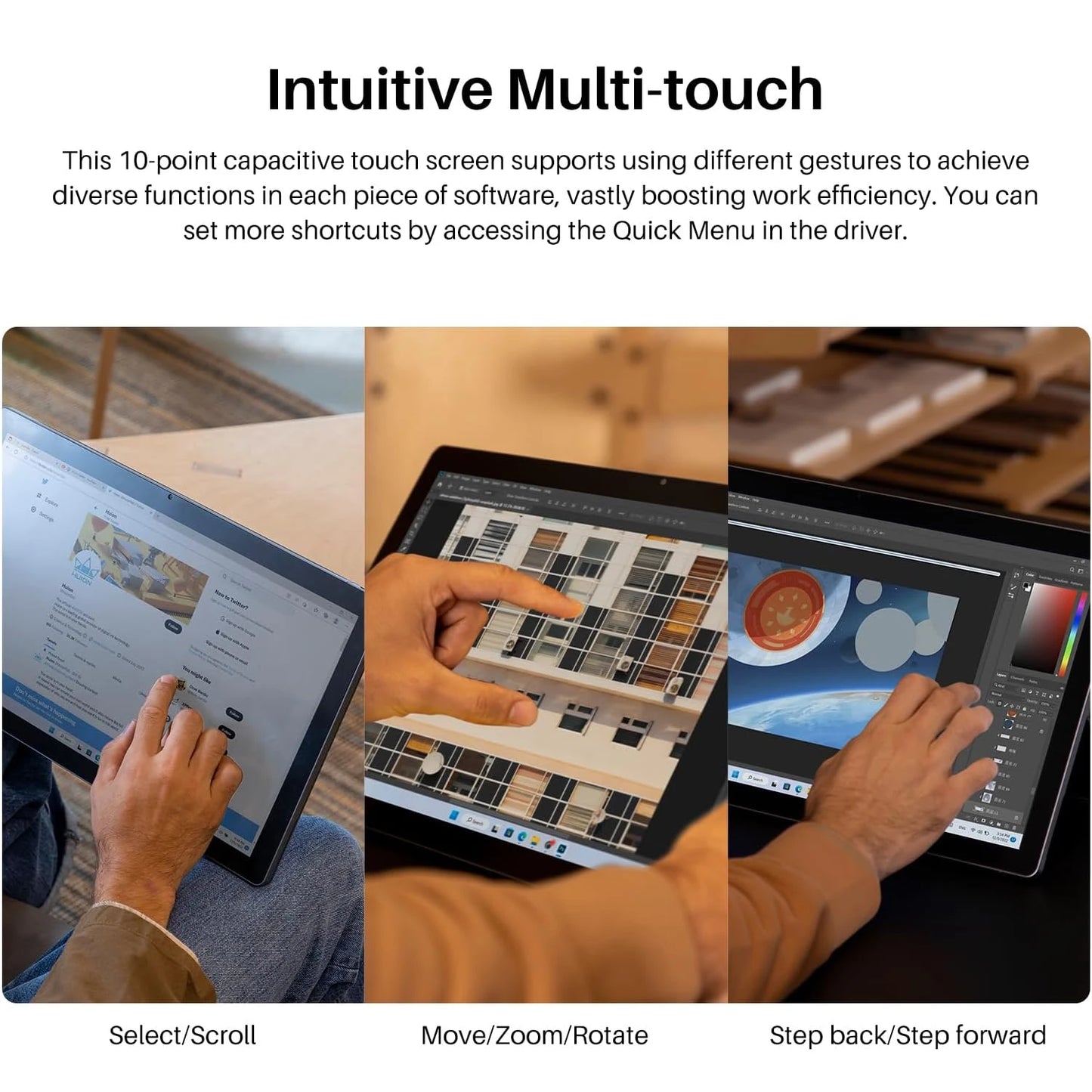 Kamvas Studio 16 Huion Tablet 15.8 Inch Pen Computer 2.5K Finger Touch Screen Windows 11 Profession Drawing Tablet  512G SSD