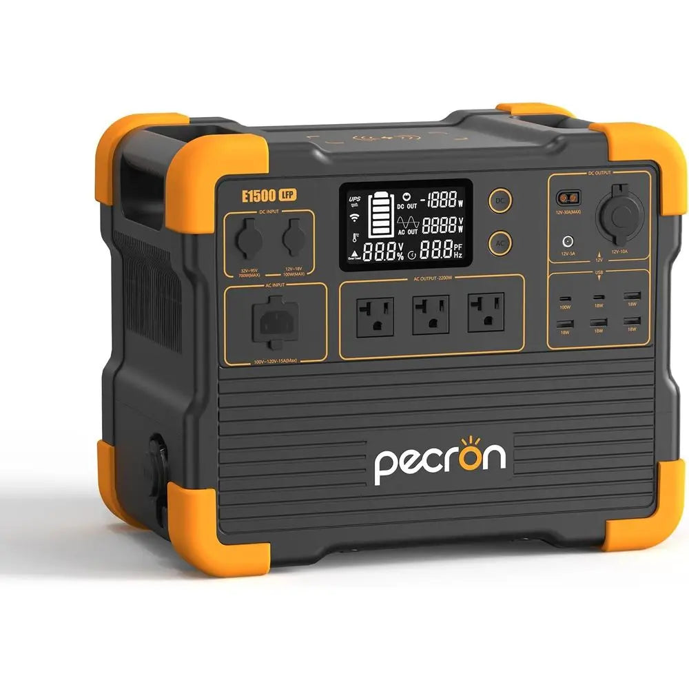 Portable Power Station, E1500LP r Generator 1536Wh, 2200W LiePO4 Battery Backup, ast Charging Power Station or Home use, RV, and