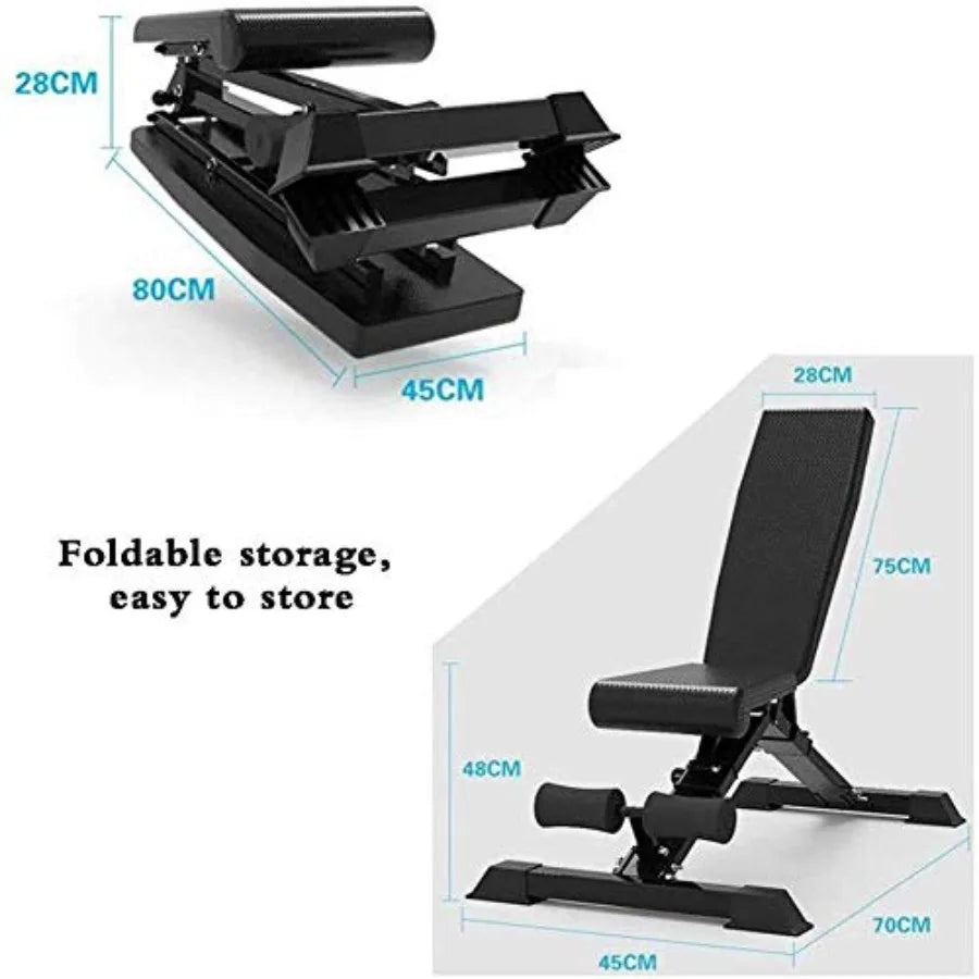 Flat Fly Weight Press Workout Bench for Home Gym Black Dumbbell Multi-Purpose Fitness Exercise Equipment