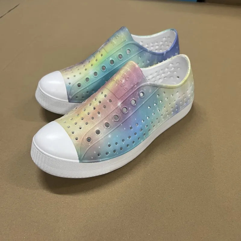 Child Sandal Women Garden Sandals Kid Boy Girl Garden Cave Shoe Graffiti Diy  Casual Outdoor EVA Beach Summer Sandal Holey Shoes