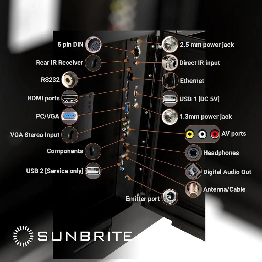 SunBrite SE 43-inch Partial Sun Outdoor TV | 4K Ultra HD LED Weatherproo Teion - Includes Speaker bar (SB-SE-43-4K-BL)