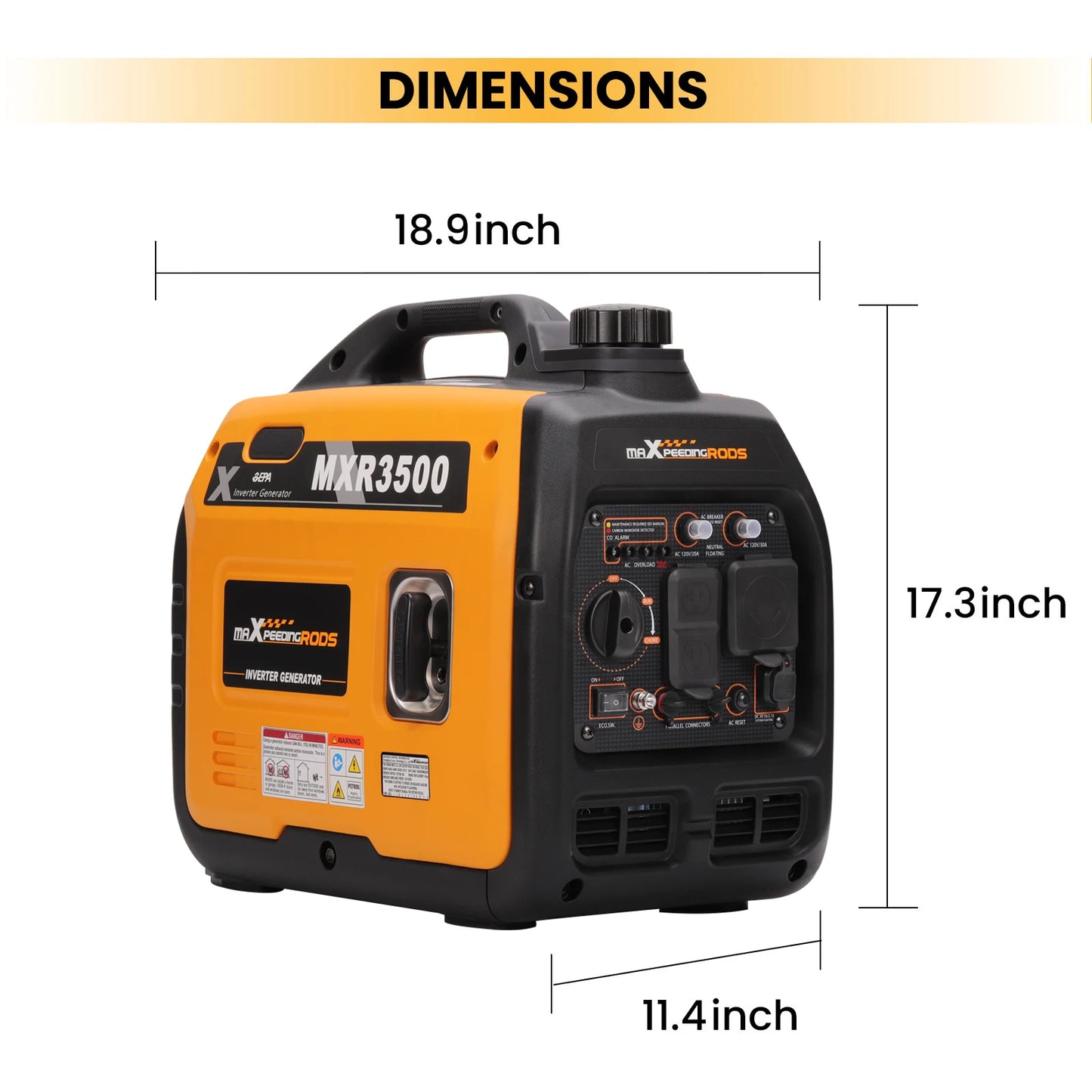 Compact Powerful Portable 3500 Watt Inverter Generator Lightweight Super Quiet Portable Power Generator for RV