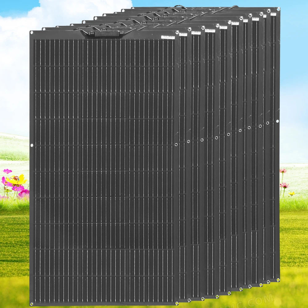 WUZECK Flexible rechargeable solar panel battery 100W 1pcs ~10 pcs High Efficiency Cell (100W, 200W, 300W ,400W,500W 1000W)