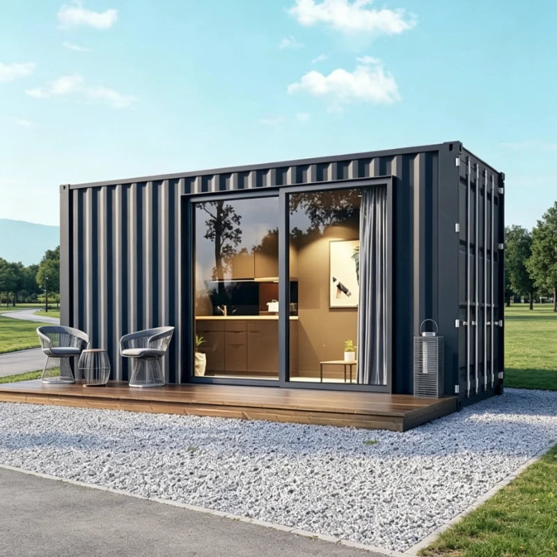 Customized Folding Container House 3 Bedroom Layout Prefabricated Modular Container Home For Family Living