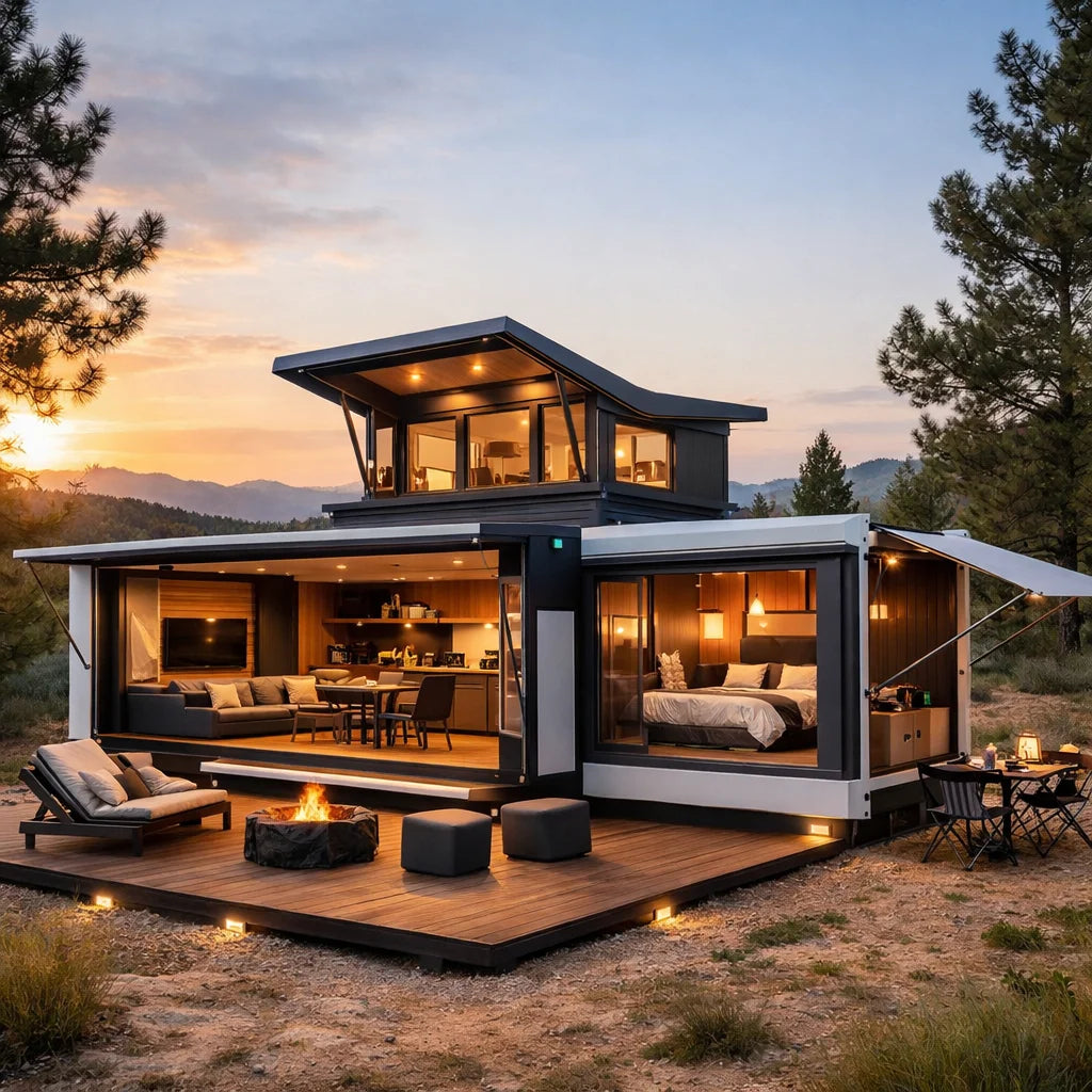 3 bedroom 2 bathroom 1kitchen Complete Container Houses Prefabricated House for Site Office Worker Housing and Temporary Living