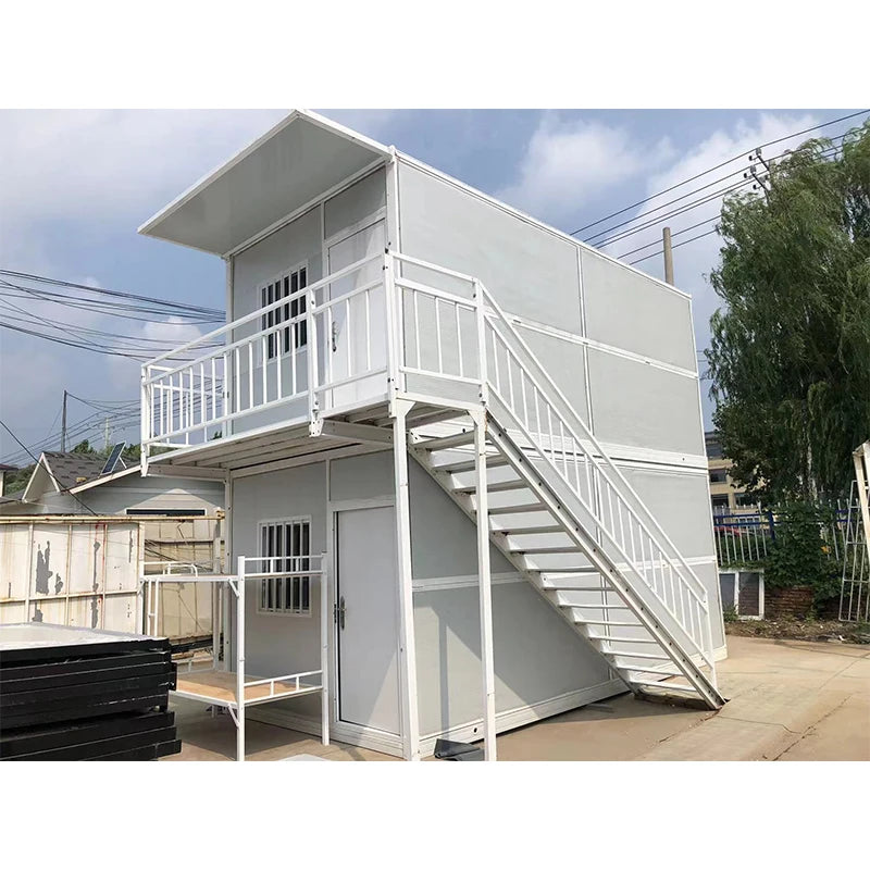 Family Size Two-Story Foldable Container House with 4 Bedrooms for Large Households