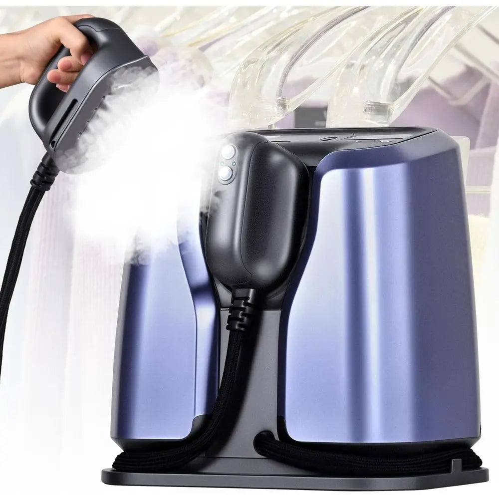 Steam Iron or Clothes with Dual Heating Technology, 2200W Proional Steam Station with Dry Ironing, Ceic Soleplate, 1.2L Removabl
