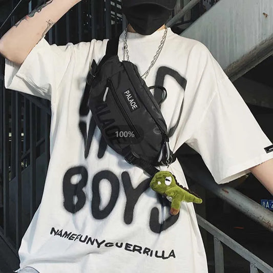 Diagonal Cross Bag MEN'S New Fashionable Trend MEN'S Waist Bag Lightweight Casual Chest Bag MEN'S Outdoor Sports Backpack