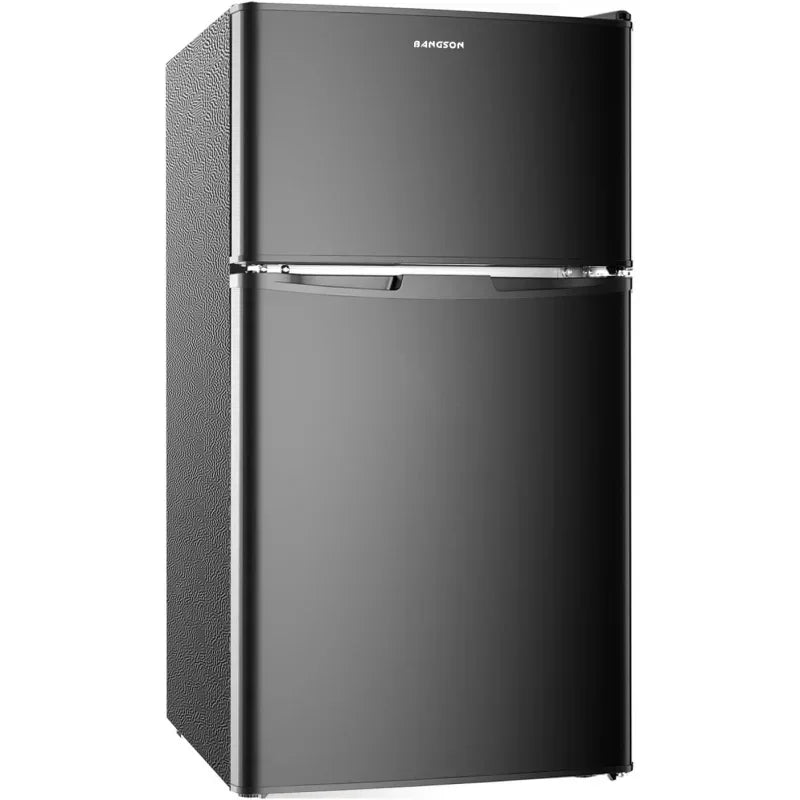 QWMini Fridge with Freezer,2 Door Small Refrigerator Freezer,for Bedroom,3.2 CU.FT,For Home,Office,Dorm,Garage