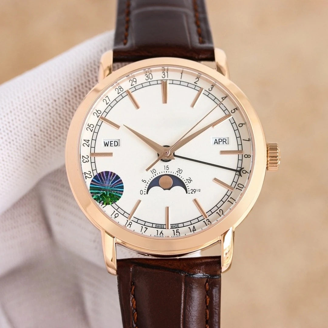 2026 New VC Top Brand Reissue Watch with Versatile Case and Moon Phase Design for Men