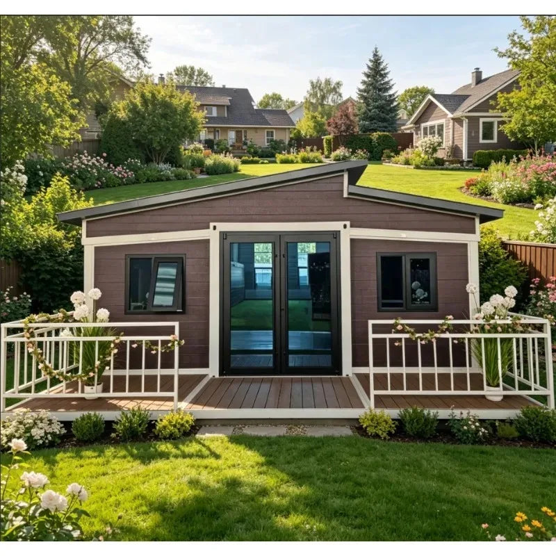20ft Factory Direct Prefab Container House 2 Bedrooms Expandable Folding Home with Living Room Ready to Live for Family