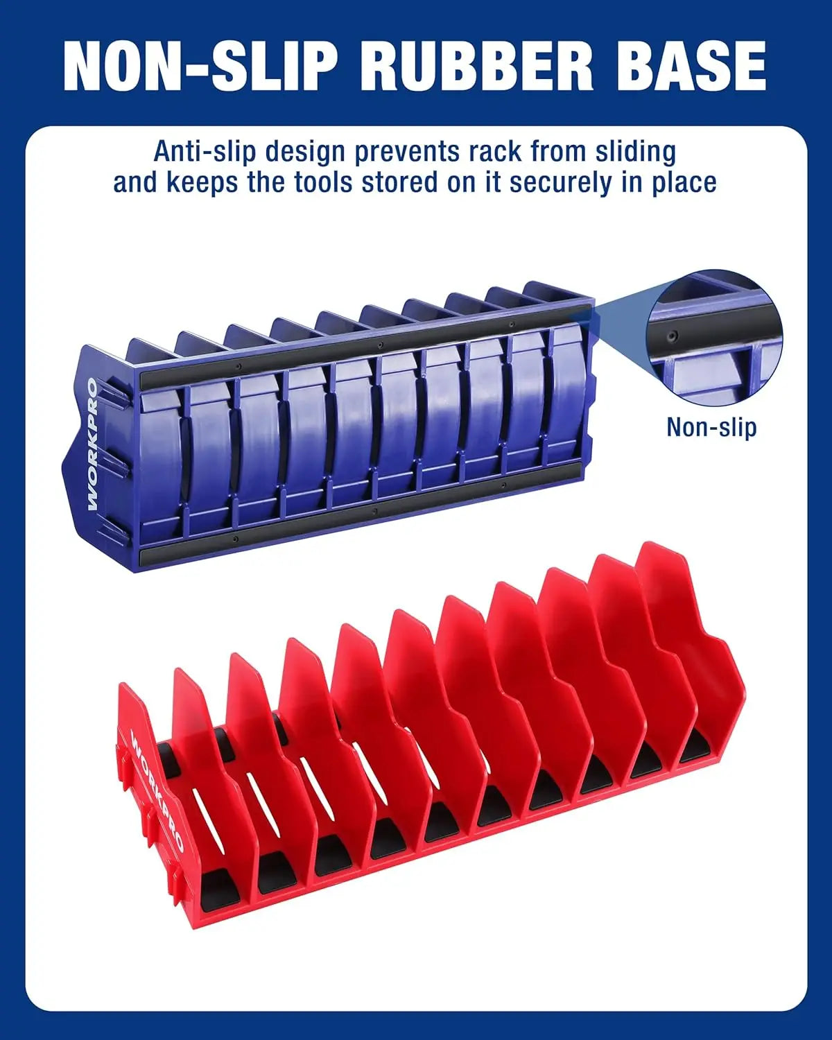 4-Pack Plier Organizer Rack with Non-Slip Base, 40-Slot Tool Storage for Pliers and Hand Tools (Tools Not Included)