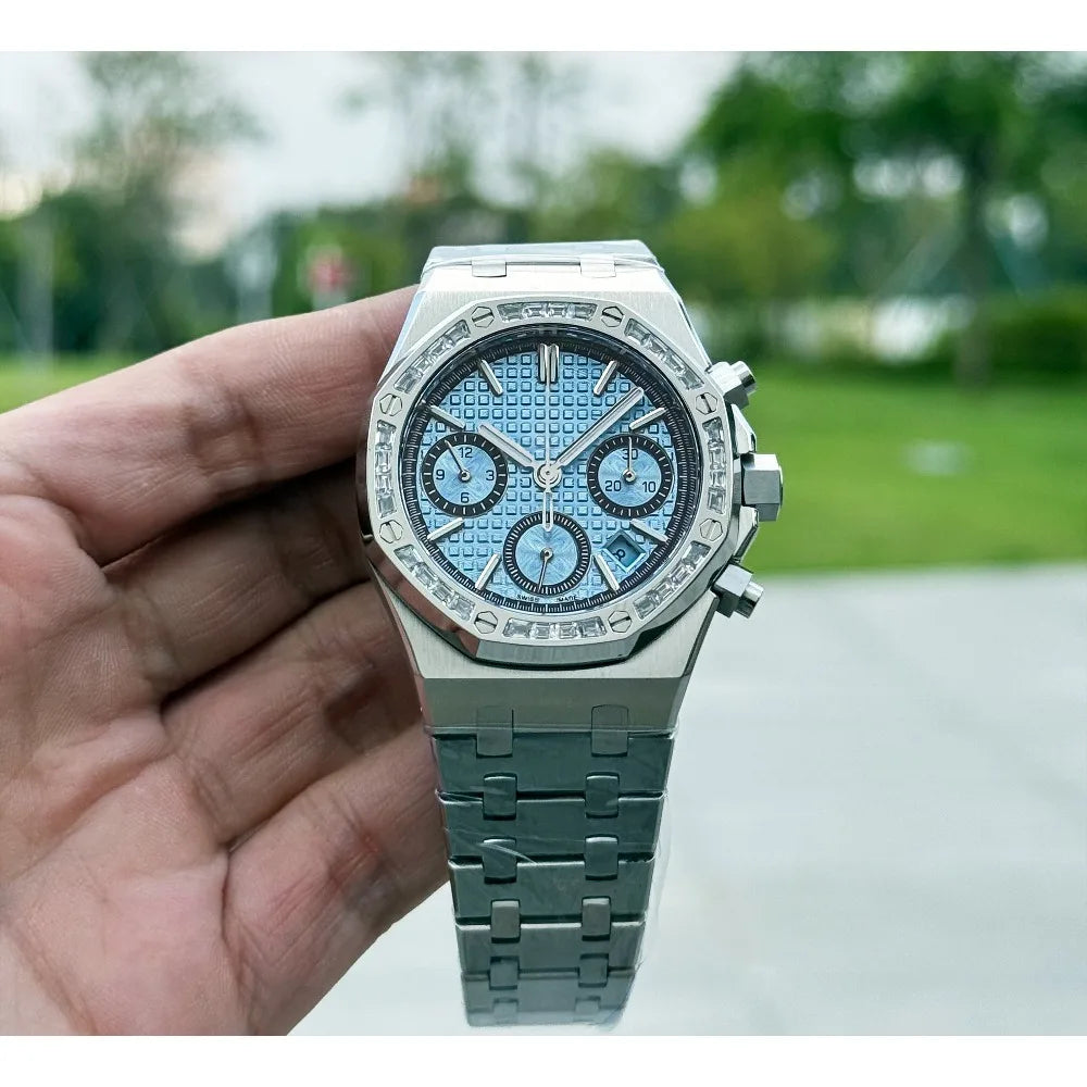 A+ Top Brand Reissue Watch with Versatile Case and Moon Phase Design for Men