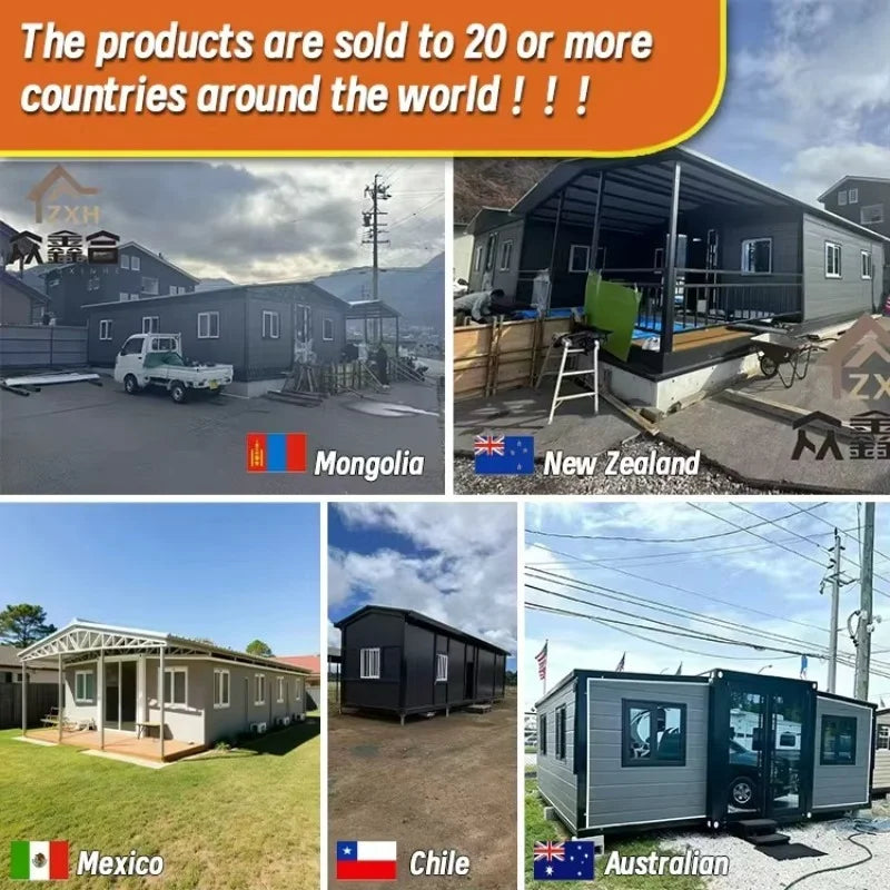 Luxury Modular Prefab Prefabricated Foldable Expandable Container House 20ft 40ft Prefab Portable Tiny Container Home Villa