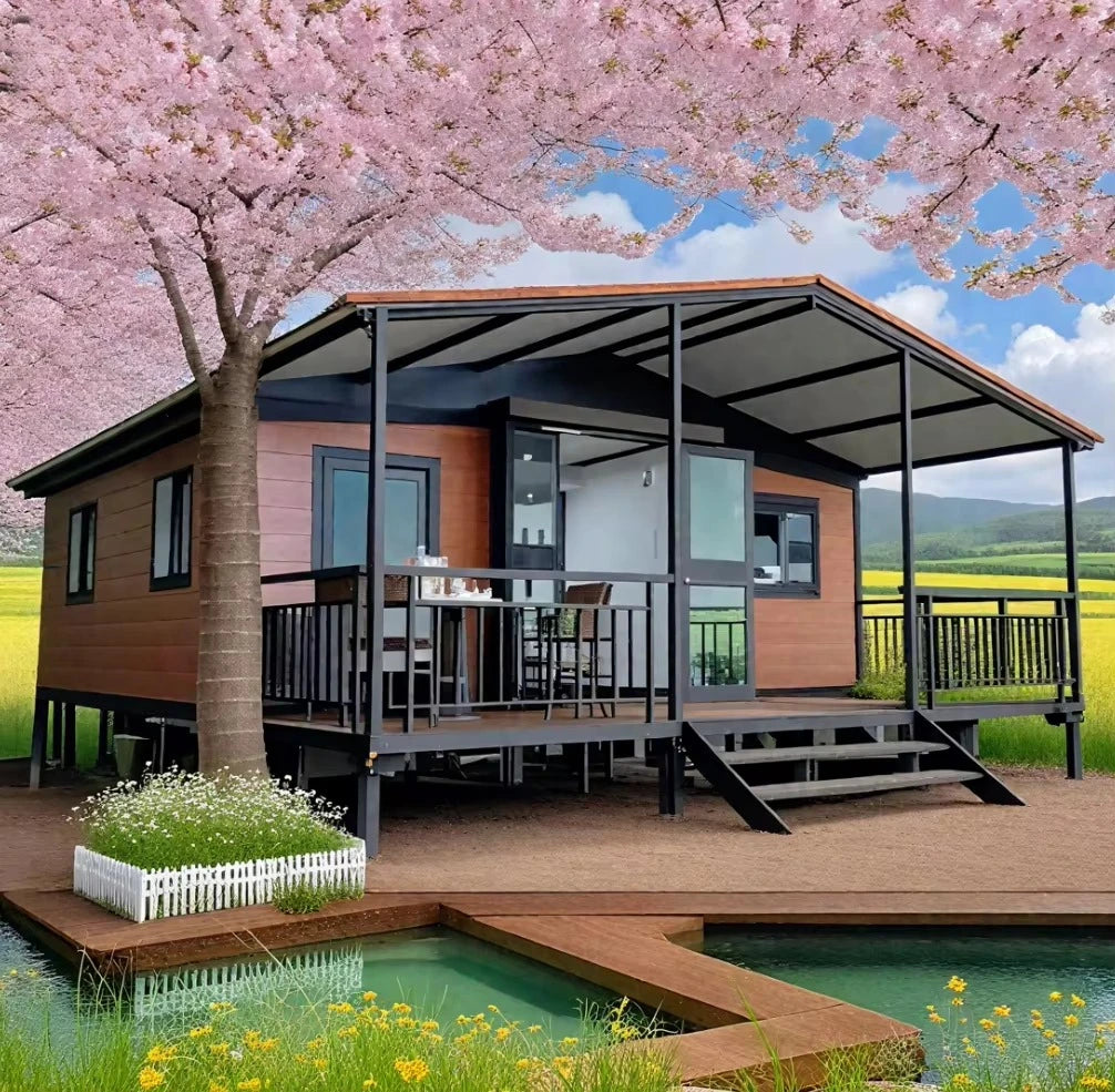 Custom 40ft Prefabricated Three-bedroom, Two-bathroom Container House Expandable House Cold-weather Insulated Micro-home