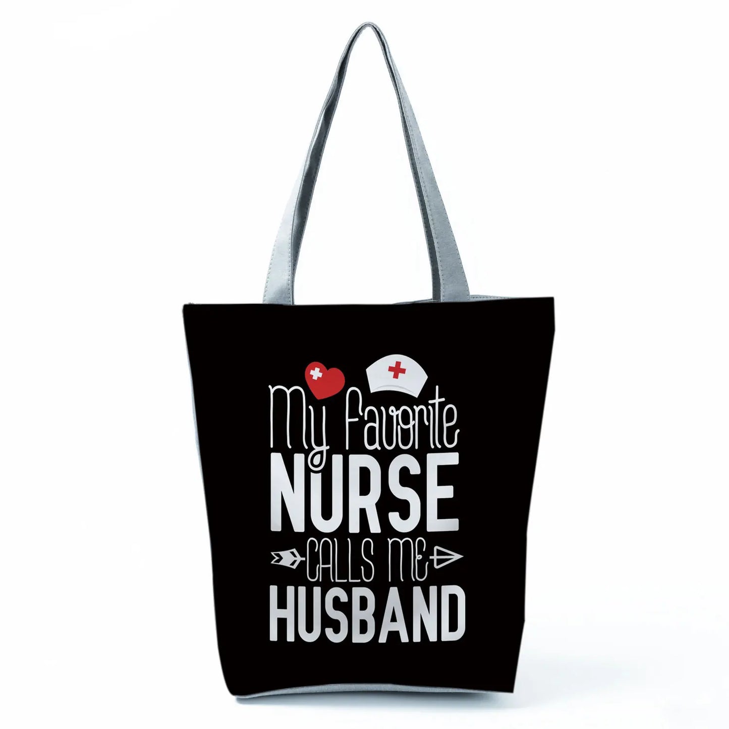 Nurse Printed Handbags Cartoon Fashion Tote High Capacity Eco Friendly Shopping Bag Doctors Portable Bag Women Shoulder Bag